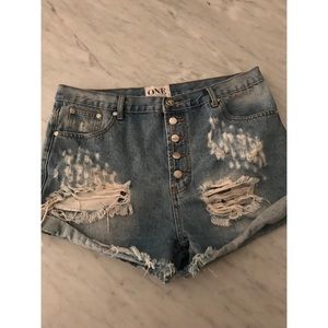 One Teaspoon outlaw denim shorts